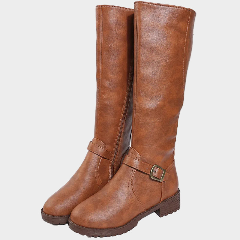 Amalia augstpapēžu puszābaki ar rāvējslēdzēju sānos un apaļu purngalu